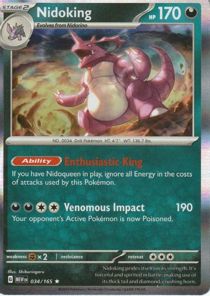 Nidoking 2023 Pokemon Scarlet & Violet 151