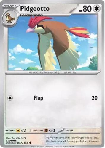 Pidgeotto 2023 Pokemon Scarlet & Violet 151