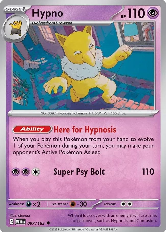 Hypno 2023 Pokemon Scarlet & Violet 151