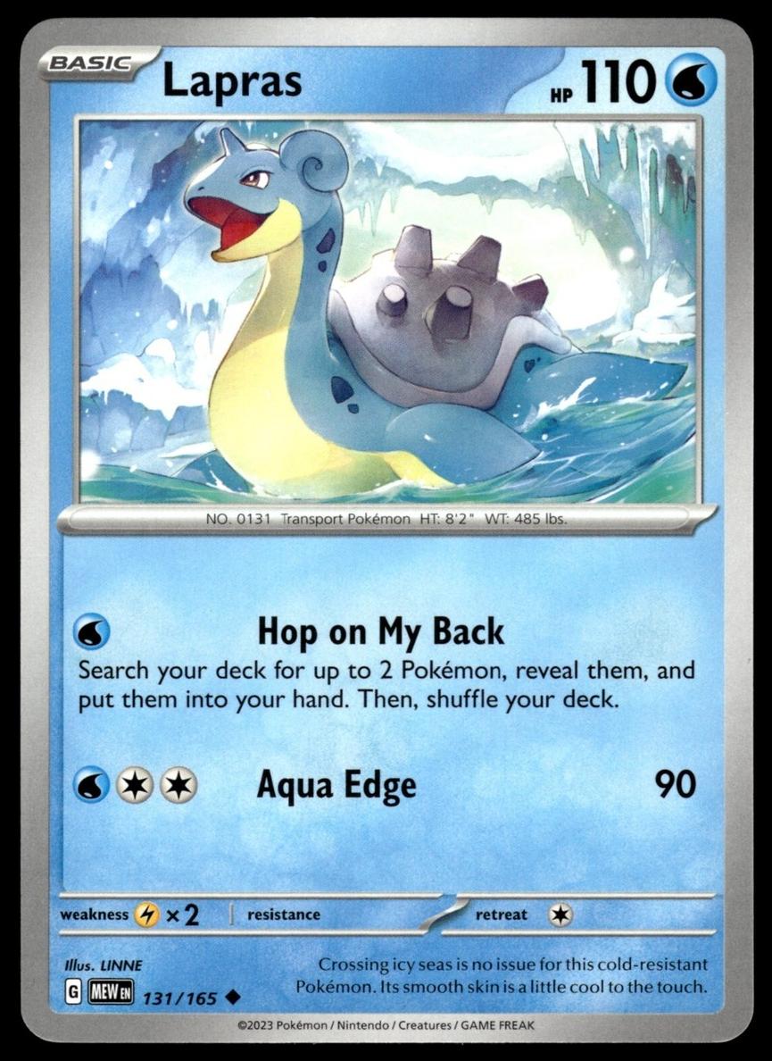 Lapras 2023 Pokemon Scarlet & Violet 151