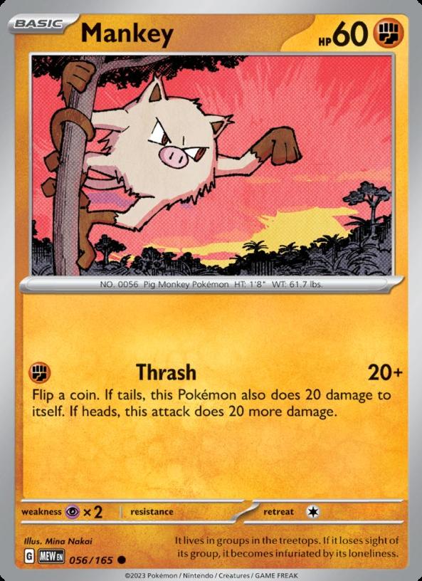 Mankey 2023 Pokemon Scarlet & Violet 151