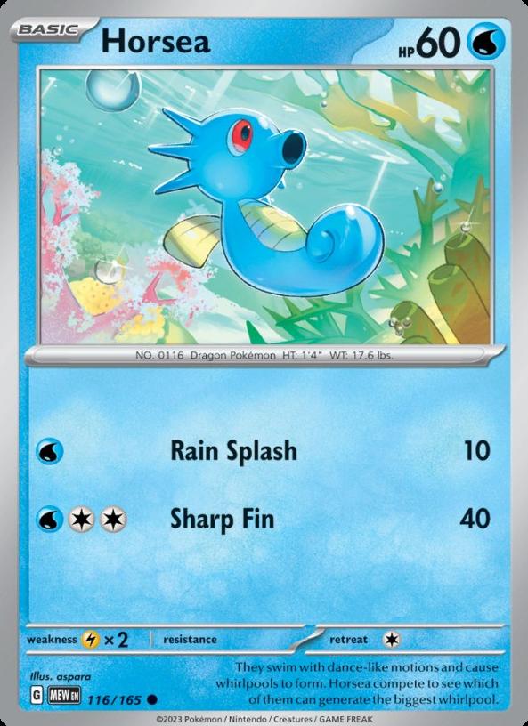 Horsea 2023 Pokemon Scarlet & Violet 151