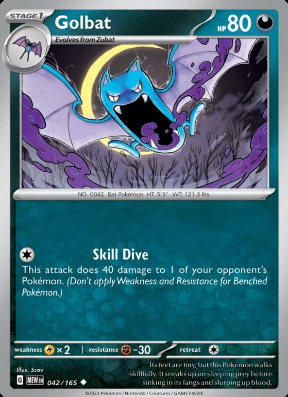 Golbat 2023 Pokemon Scarlet & Violet 151