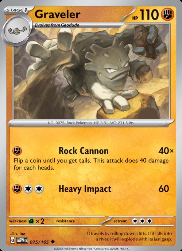 Graveler 2023 Pokemon Scarlet & Violet 151