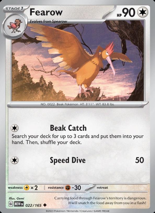 Fearow 2023 Pokemon Scarlet & Violet 151
