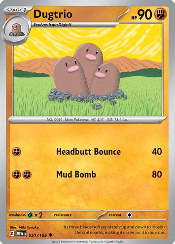 Dugtrio 2023 Pokemon Scarlet & Violet 151