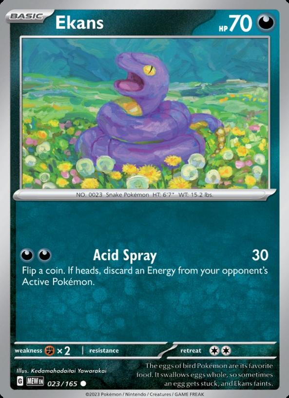 Ekans 2023 Pokemon Scarlet & Violet 151