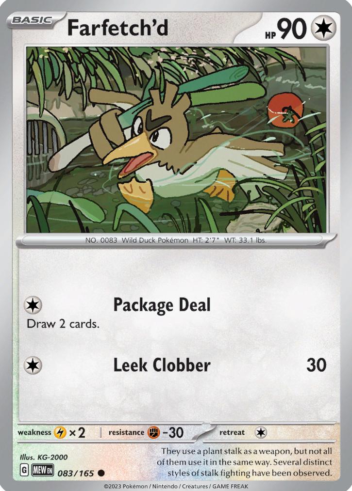 Farfetch'd 2023 Pokemon Scarlet & Violet 151