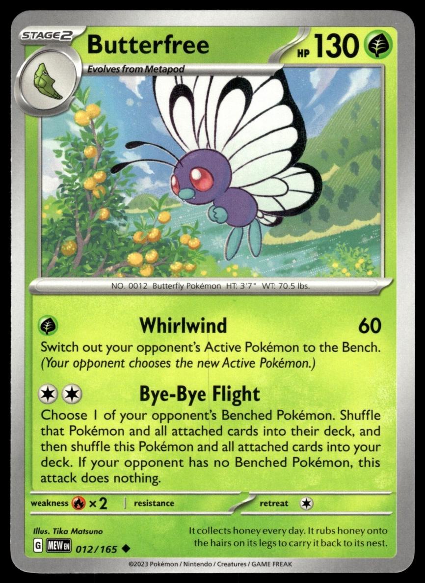 Butterfree 2023 Pokemon Scarlet & Violet 151