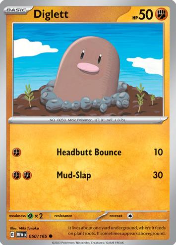 Diglett 2023 Pokemon Scarlet & Violet 151