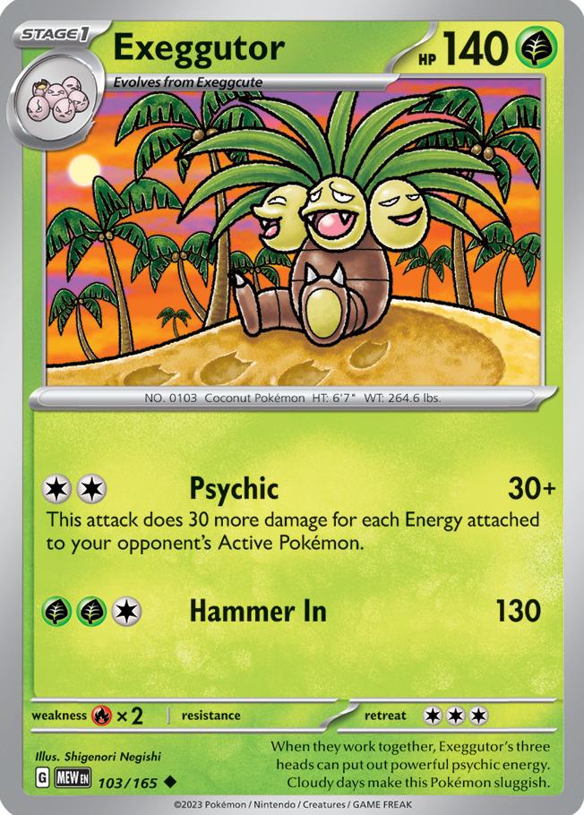 Exeggutor 2023 Pokemon Scarlet & Violet 151