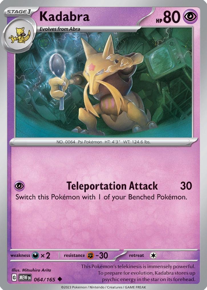 Kadabra 2023 Pokemon Scarlet & Violet 151