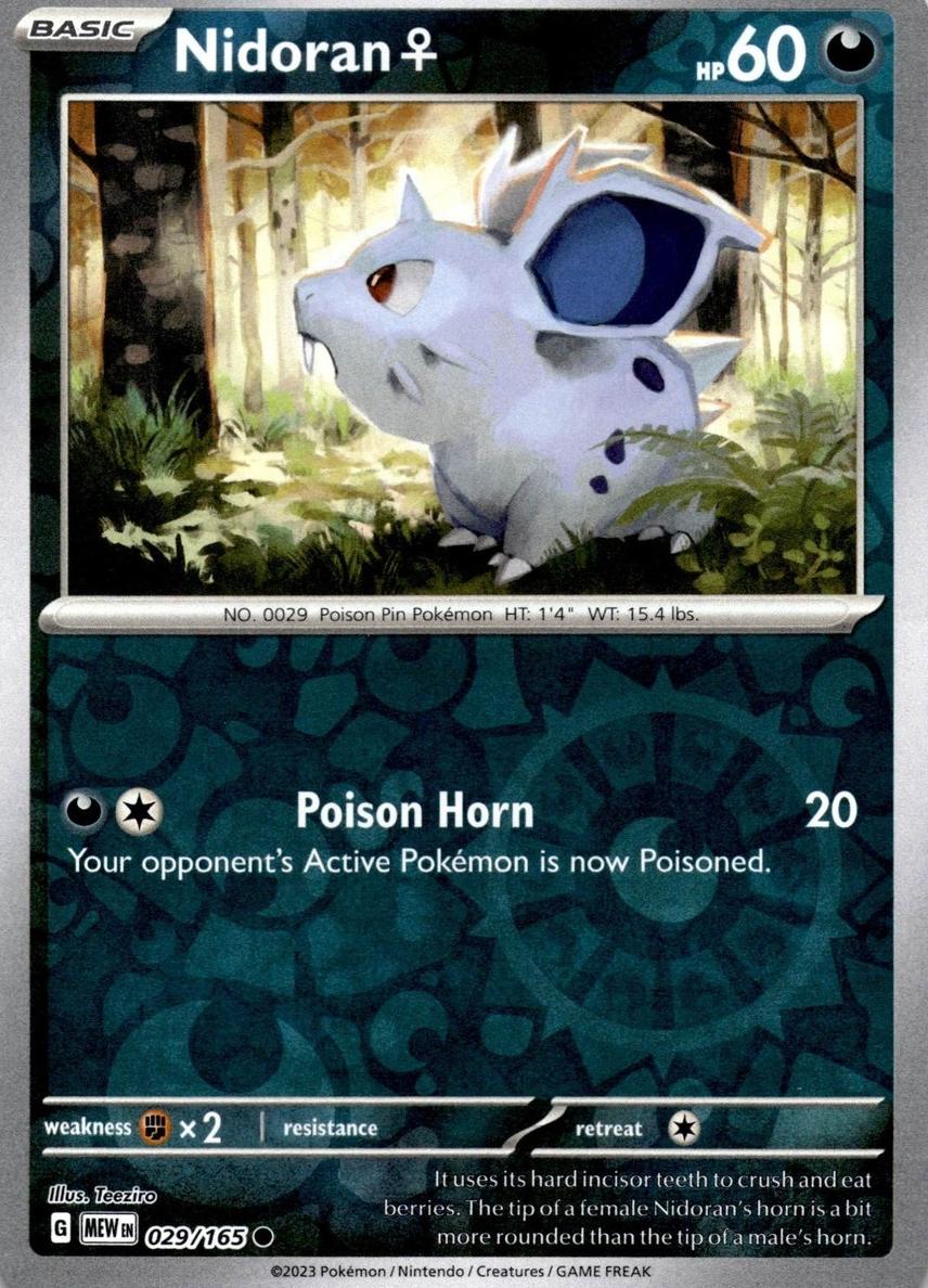 Nidoran 2023 Pokemon Scarlet & Violet 151 Reverse Holo
