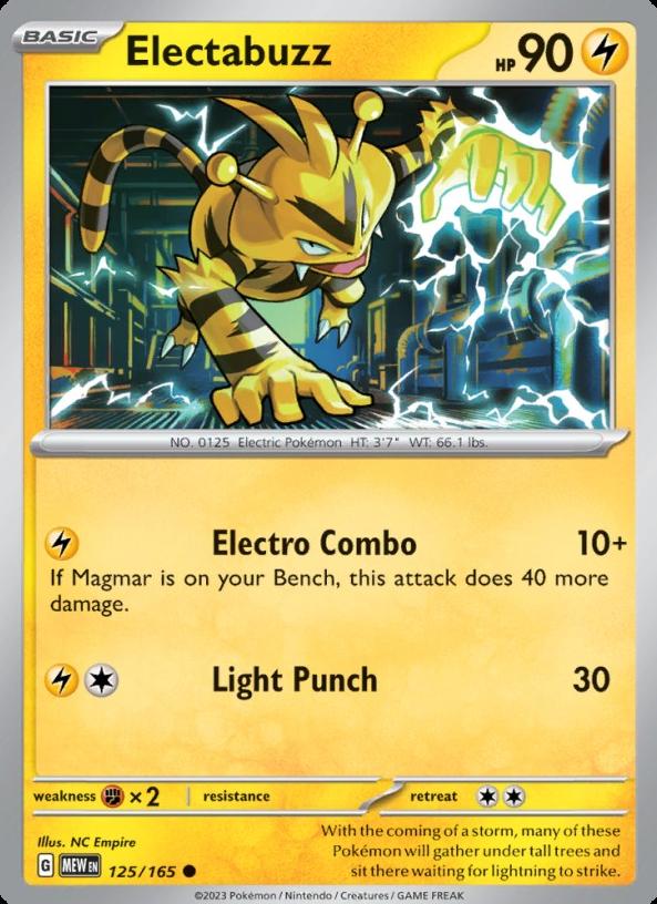 Electabuzz 2023 Pokemon Scarlet & Violet 151