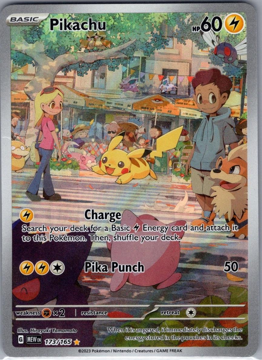2023 Pokemon Illustration Rare #173 Pikachu front
