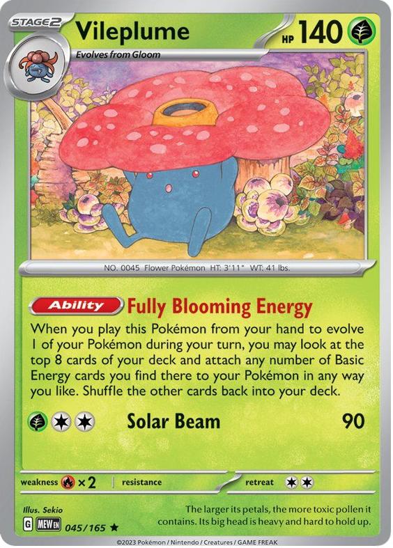Vileplume Holo 2023 Pokemon Scarlet & Violet 151