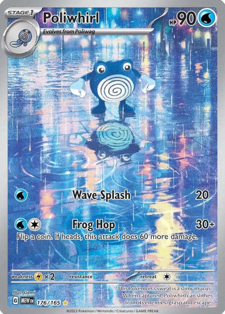 2023 Pokemon Illustration Rare #176 Mew / Poliwhirl front