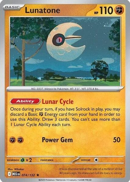 Lunatone 2025 Pokemon Mega Evolution