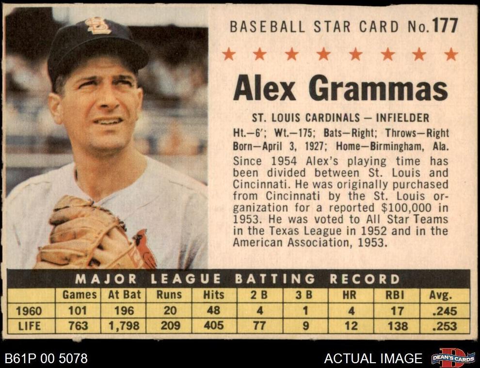 1961 Alex Grammas [Perforated] #177