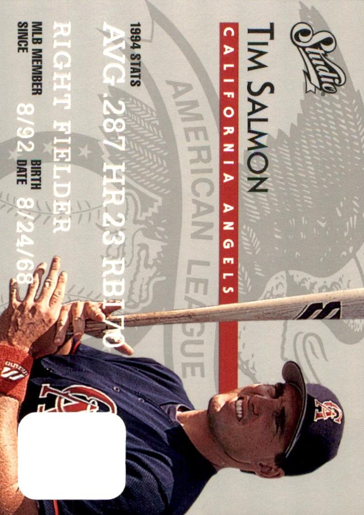 1995 Studio Tim Salmon #13 card