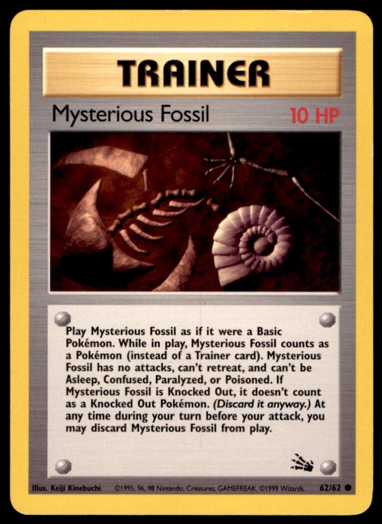 Mysterious Fossil 1999 Pokemon Fossil