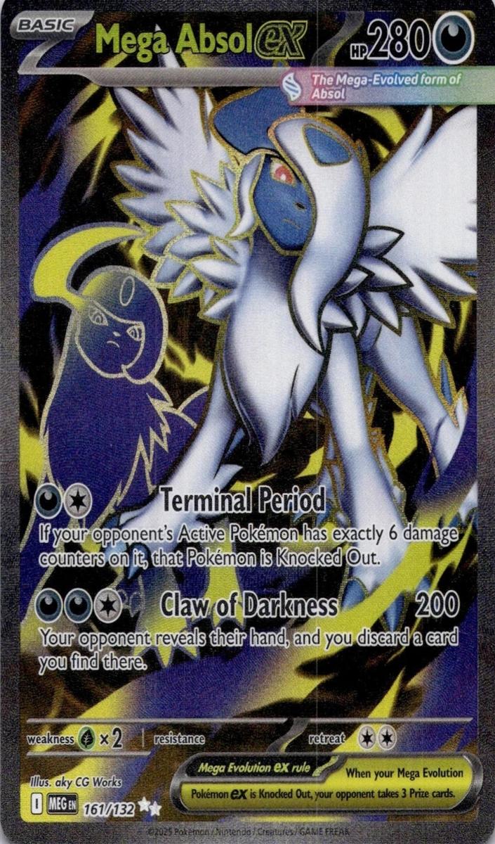 2025 Pokemon Ultra Rare #161 Mega Absol Ex front