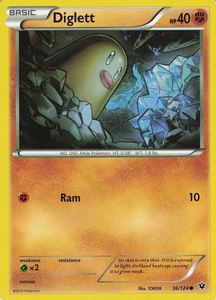 Diglett 2016 Pokemon XY Fates Collide