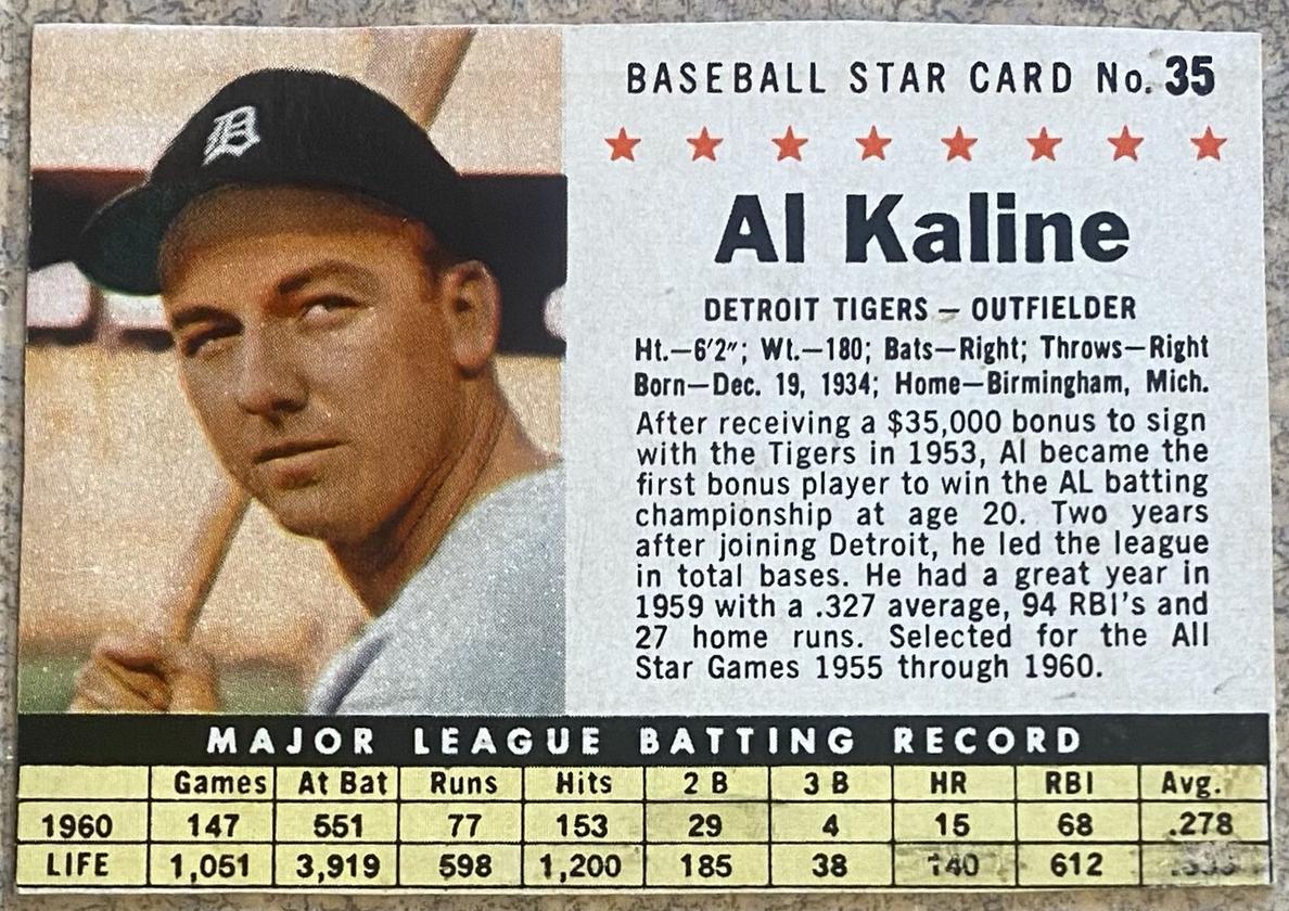 1961 Al Kaline [Hand Cut] #35