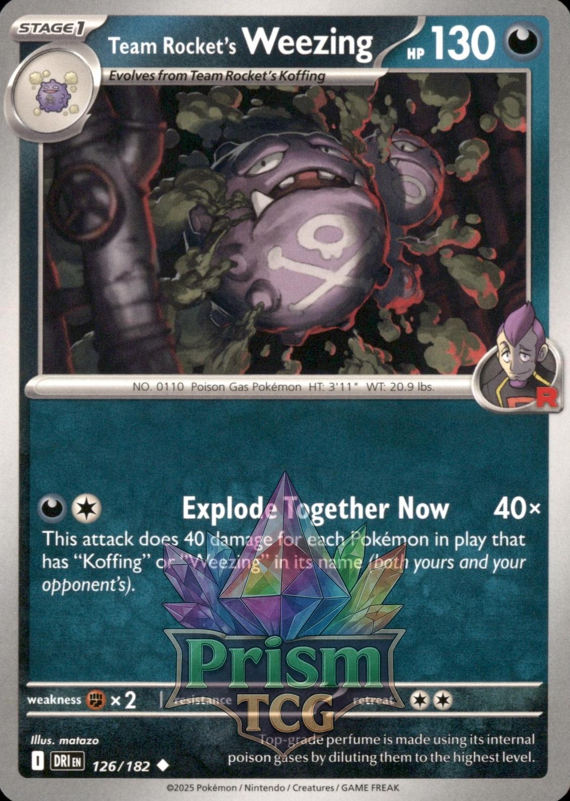 Team Rocket's Weezing 2025 Pokemon Scarlet & Violet Destined Rivals