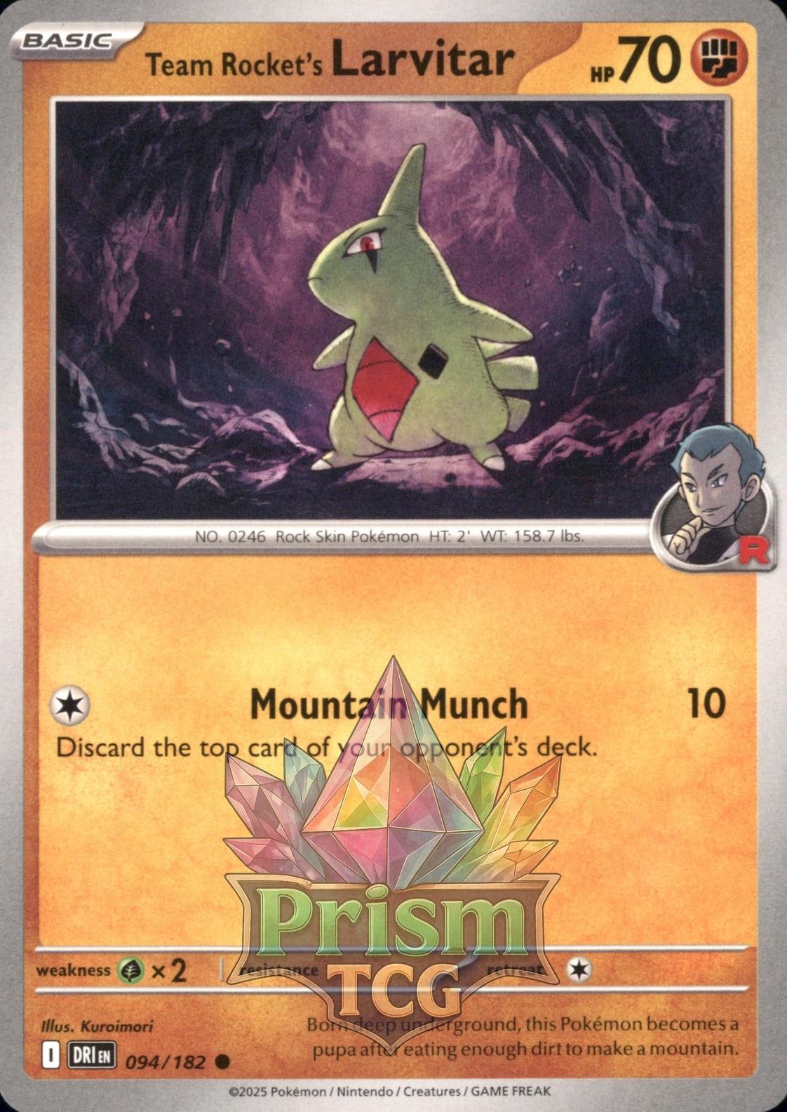 Team Rocket's Larvitar 2025 Pokemon Scarlet & Violet Destined Rivals