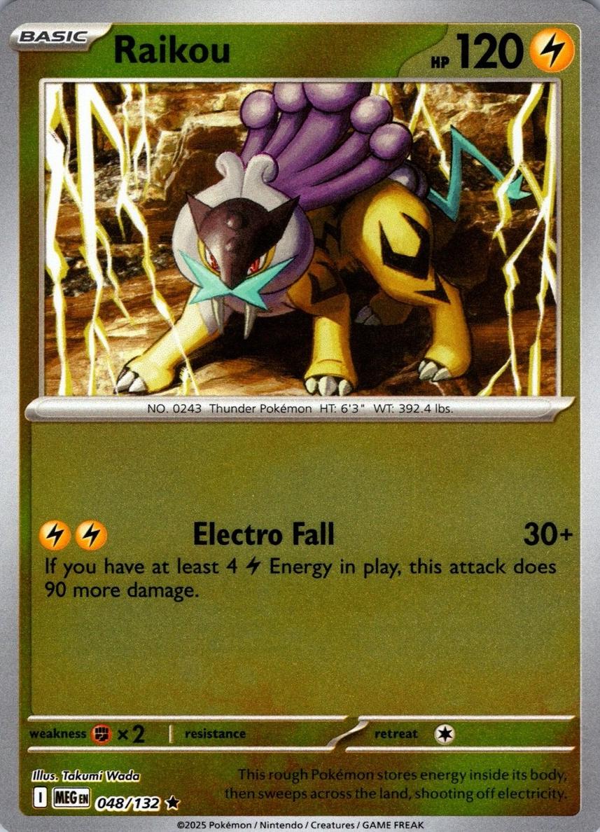 Raikou 2025 Pokemon Mega Evolution Reverse Holo
