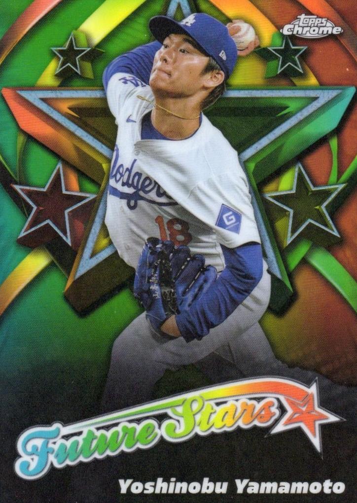 2025 Topps Chrome Logofractor Future Stars Yoshinobu Yamamoto #FS-6 card