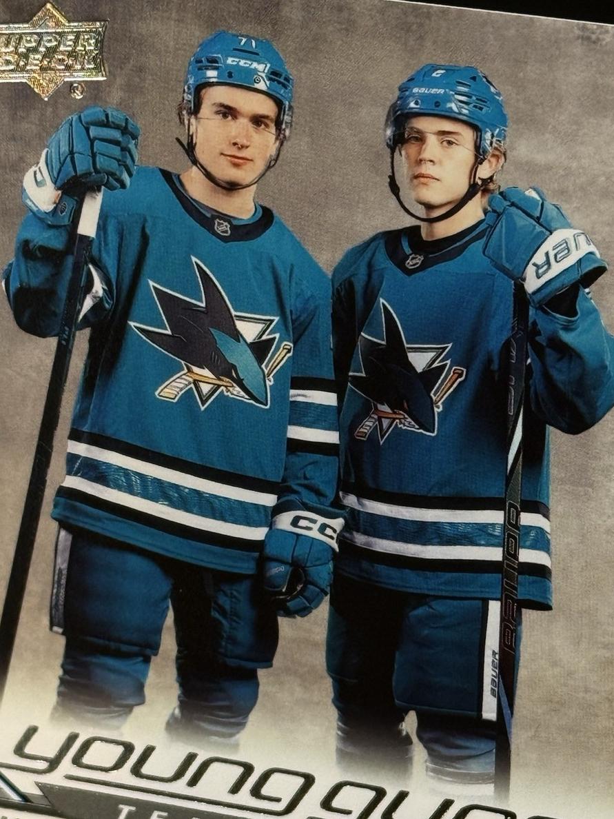 Macklin Celebrini / Will Smith 2024 Upper Deck Hockey card