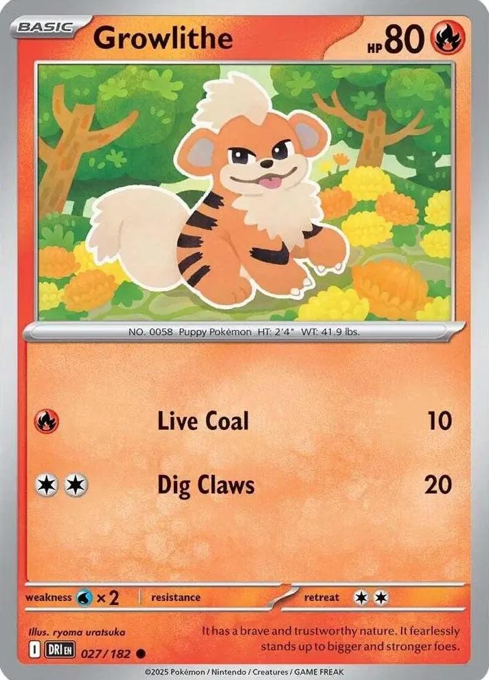 Growlithe 2025 Pokemon Scarlet & Violet Destined Rivals