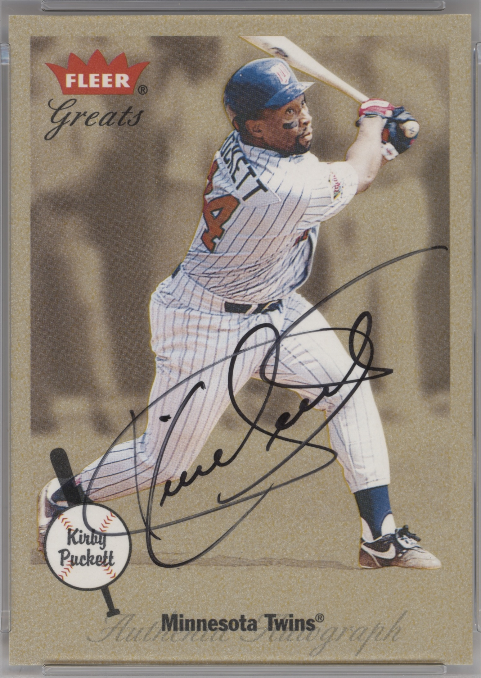2002 Fleer Greats of the Game Baseball Kirby Puckett #NNO BGS 9.5
