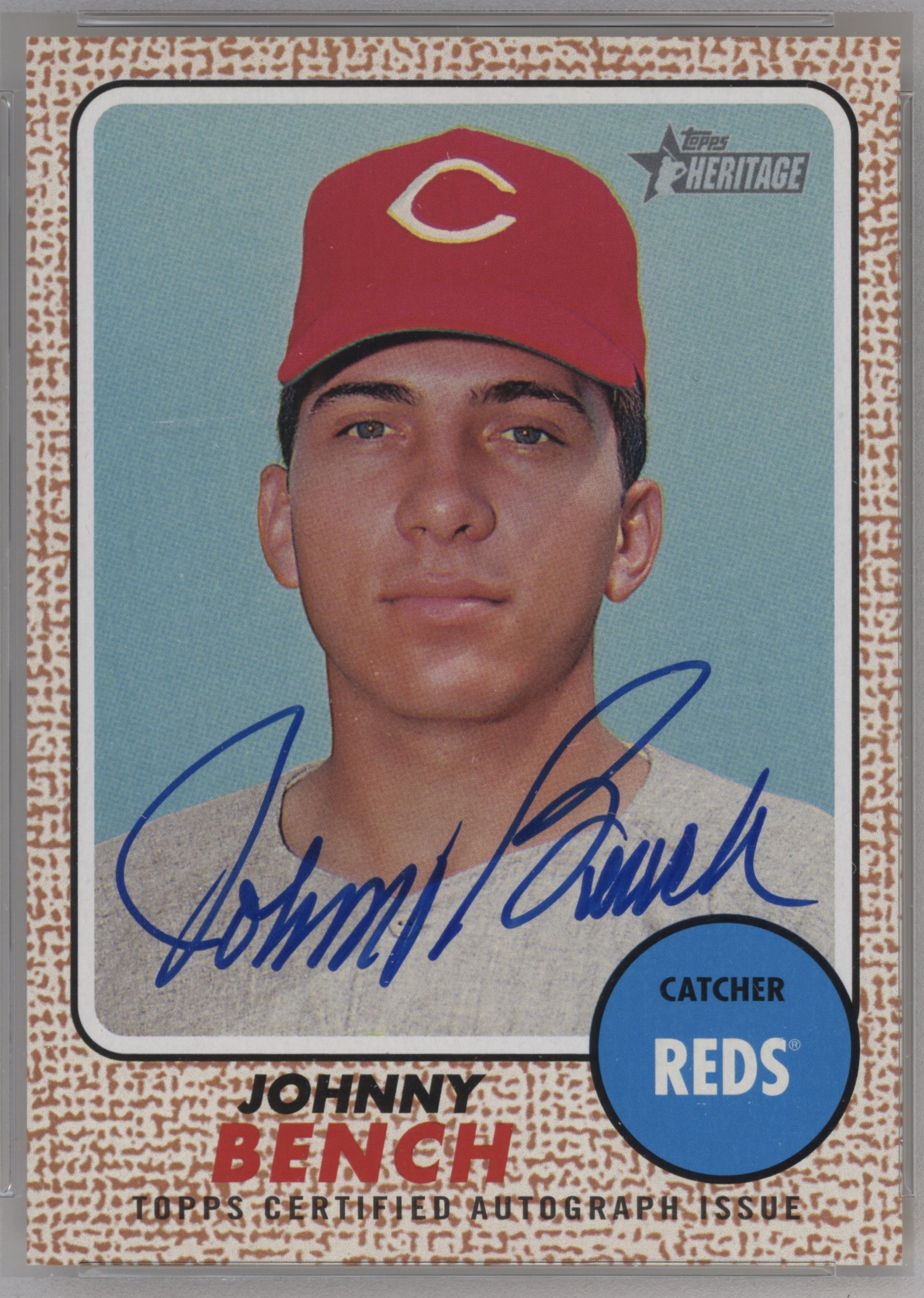 2017 Topps Heritage Baseball Johnny Bench #ROA-JBE