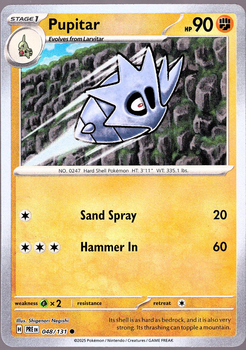 Pupitar 2025 Pokemon Scarlet & Violet Prismatic Evolutions Poke Ball