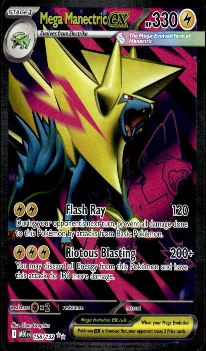 Mega Manectric EX 2025 Pokemon Mega Evolution