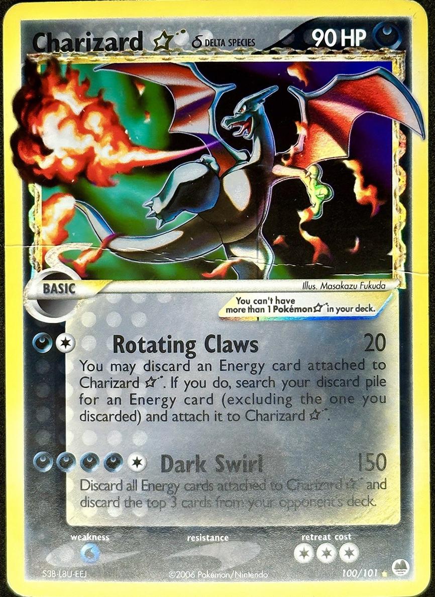 2006 Pokemon Ex Dragon Frontiers holo #100 Charizard front