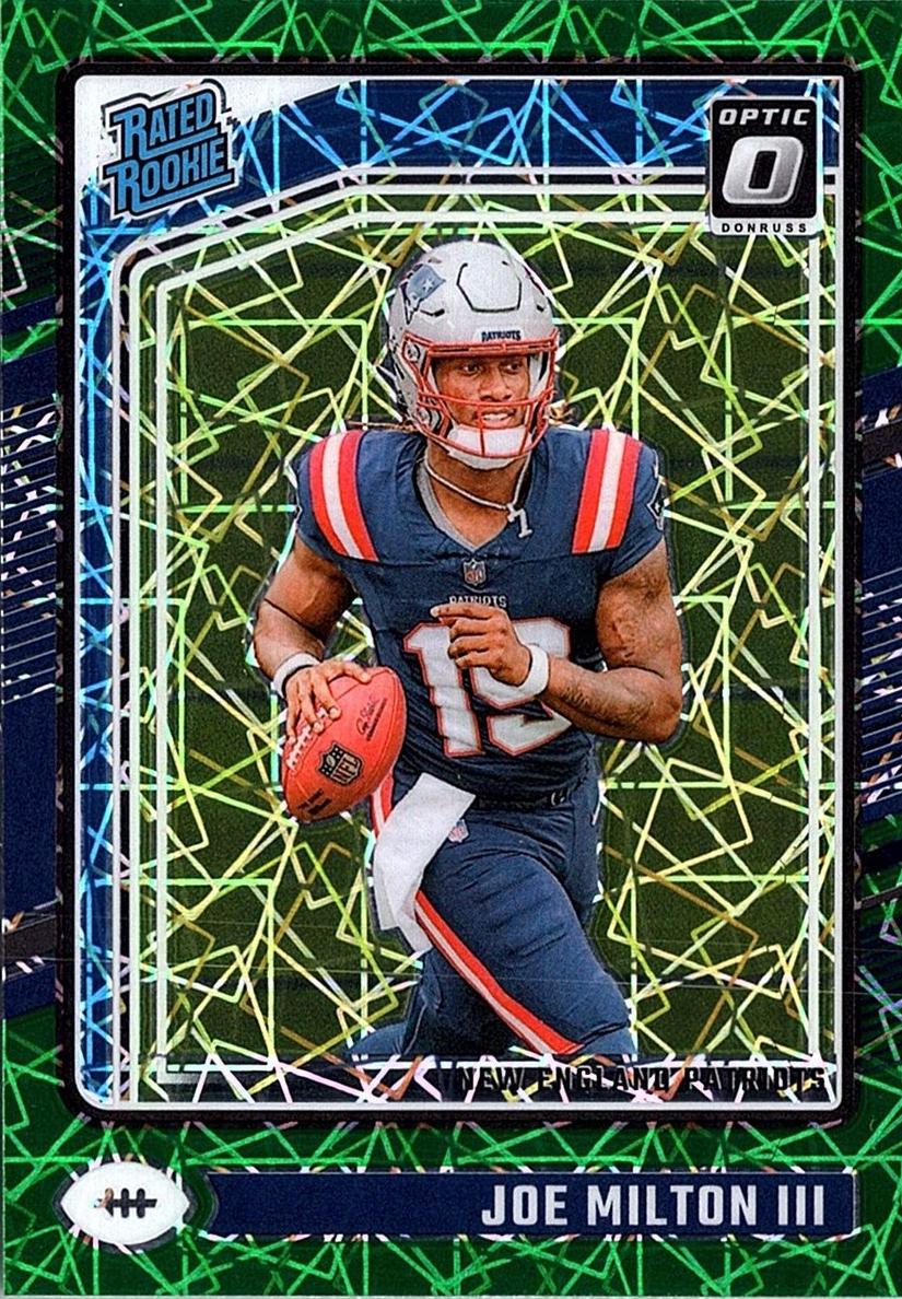 2024 Donruss Optic Joe Milton III [Green Velocity] #255 card