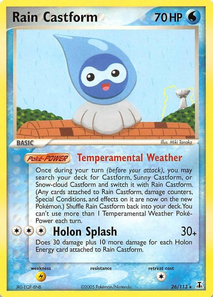 Rain Castform 2005 Pokemon EX Delta Species