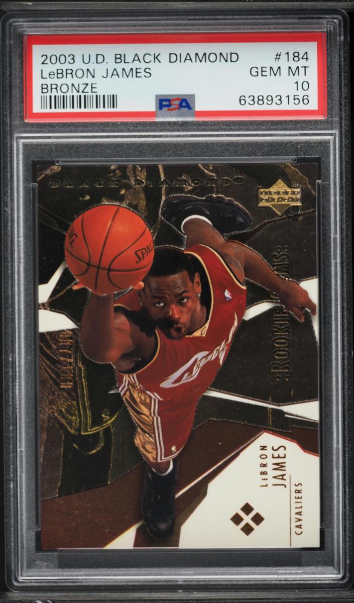 2003 Upper Deck Black Diamond Lebron James [Bronze] #184 card