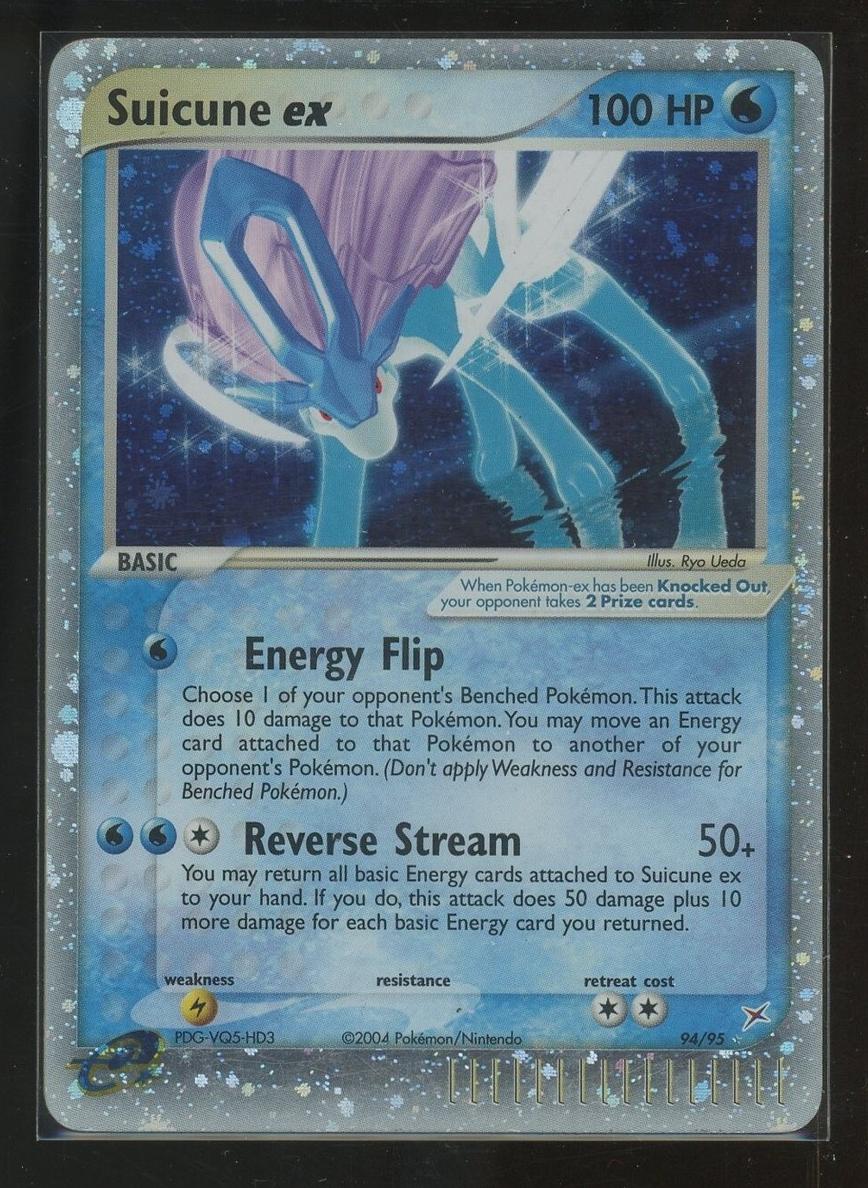 2004 Pokemon Aqua #94 Suicune EX-Holo front