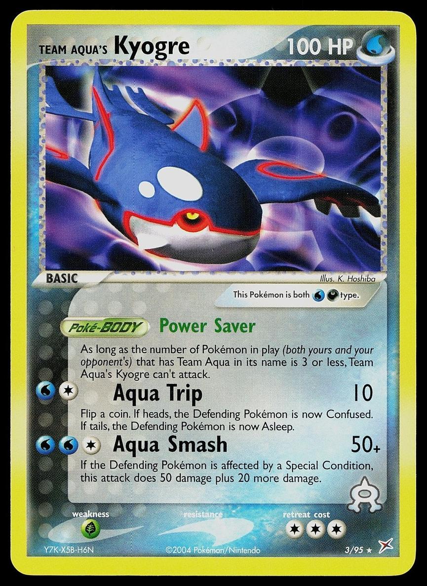 2004 Pokemon Aqua #3 Aqua's Kyogre front