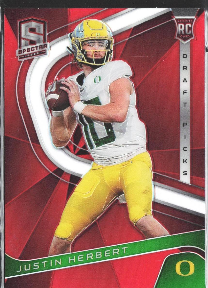 2020 Panini Chronicles Draft Picks Justin Herbert [Red] #4 card