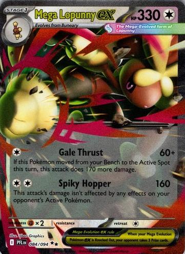 Mega Lopunny EX 2025 Pokemon Mega Evolution Phantasmal Flames