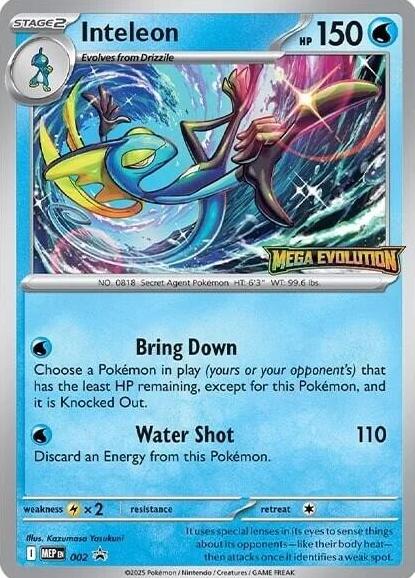 Inteleon 2025 Pokemon Mega Evolution Promo
