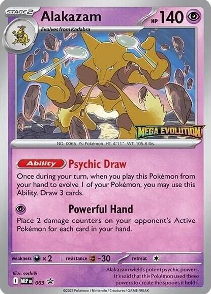 2025 Pokemon Mega Evolution Promo Alakazam #3 card