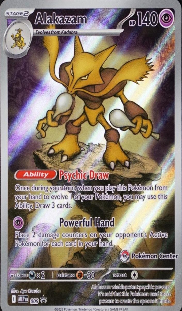 2025 Pokemon Black Star Promo MEG PC ETB-MEGA GARDEVOIR #009 Alakazam front