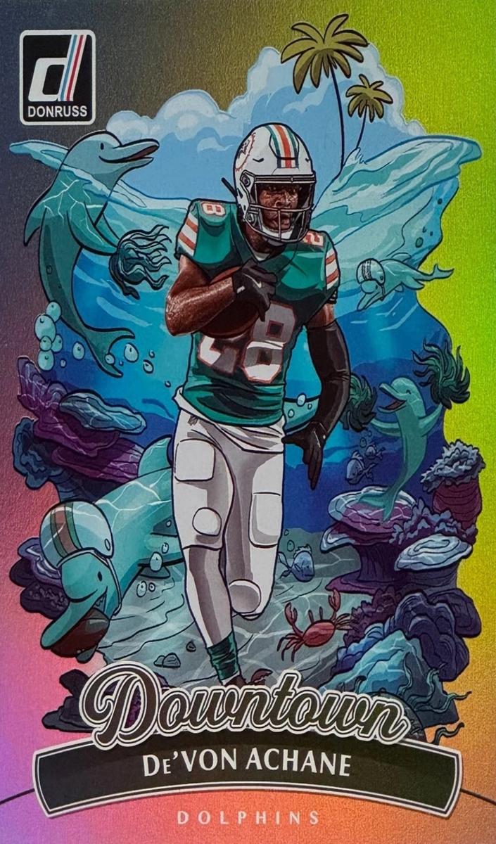 De'Von Achane 2025 Panini Donruss Downtown! Football